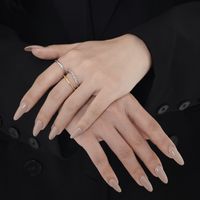 Simple Style Solid Color Silver Plating Open Ring 1 Piece main image 4