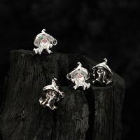 Funny Ghost Silver Ear Studs 1 Pair main image 1