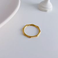 Simple Style Solid Color Titanium Steel Plating Rings 1 Piece main image 1