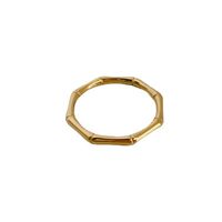 Simple Style Solid Color Titanium Steel Plating Rings 1 Piece main image 2