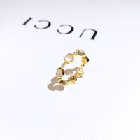 Fashion Heart Shape Copper Plating Opal Rings 1 Piece main image 6