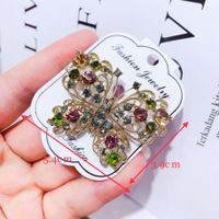 Simple Style Rabbit Swan Butterfly Alloy Plating Hollow Out Inlay Rhinestones Women's Brooches sku image 3