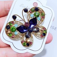Simple Style Rabbit Swan Butterfly Alloy Plating Hollow Out Inlay Rhinestones Women's Brooches sku image 1