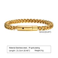 Simple Style Solid Color Stainless Steel Bracelets sku image 7