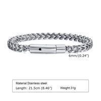 Simple Style Solid Color Stainless Steel Bracelets sku image 2