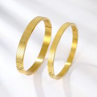 Simple Style Number Stainless Steel Plating Bangle 1 Set main image 6