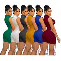 Women's A-line Skirt Fashion Round Neck Patchwork Backless Sleeveless Solid Color Above Knee Daily main image 5