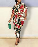 Women's Wrap Dress Elegant V Neck Short Sleeve Color Block Maxi Long Dress Daily main image 3