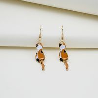 Fashion Dog Cat Alloy Stoving Varnish Women's Drop Earrings 1 Pair main image 4