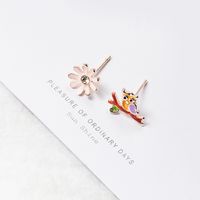 Cartoon Style Clouds Panda Strawberry Alloy Enamel Inlay Artificial Diamond Women's Ear Studs 1 Pair sku image 6