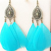 Fashion Hollow Geometric Water Drop Point Drill Feather Drop Earrings Wholesale sku image 11