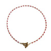Fashion Round Natural Stone Pearl Titanium Steel Beaded Necklace 1 Piece main image 3
