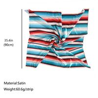 Women's Fashion Stripe Satin Printing Silk Scarves main image 3
