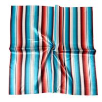 Women's Fashion Stripe Satin Printing Silk Scarves sku image 1