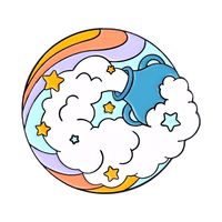 Fashion Clouds Rainbow Dolphin Alloy Stoving Varnish Unisex Brooches sku image 3