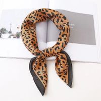 Women's Simple Style Leopard Satin Printing Silk Scarves sku image 5