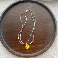 Fashion Smiley Face Bead Handmade Women's Layered Necklaces 1 Piece sku image 4