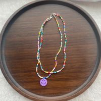 Fashion Smiley Face Bead Handmade Women's Layered Necklaces 1 Piece sku image 5