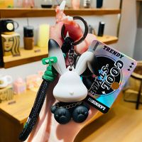 1 Piece Cartoon Style Rabbit Pvc Unisex Bag Pendant Keychain sku image 1