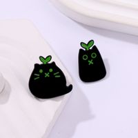 Cute Geometric Cat Alloy Stoving Varnish Unisex Brooches main image 3