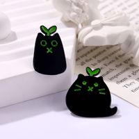 Cute Geometric Cat Alloy Stoving Varnish Unisex Brooches main image 2