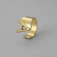 Ins Style Letter Titanium Steel Plating Open Ring sku image 30