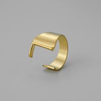 Ins Style Letter Titanium Steel Plating Open Ring sku image 38
