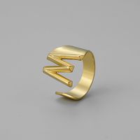 Ins Style Letter Titanium Steel Plating Open Ring sku image 48