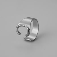 Ins Style Letter Titanium Steel Plating Open Ring sku image 2