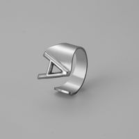 Ins Style Letter Titanium Steel Plating Open Ring sku image 26