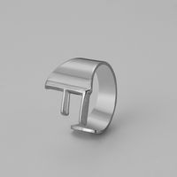Ins Style Letter Titanium Steel Plating Open Ring sku image 5