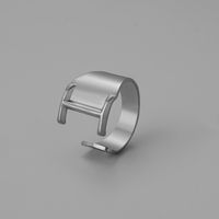 Ins Style Letter Titanium Steel Plating Open Ring sku image 8