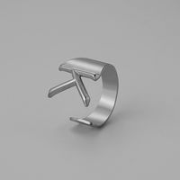 Ins Style Letter Titanium Steel Plating Open Ring sku image 10