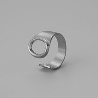 Ins Style Letter Titanium Steel Plating Open Ring sku image 13
