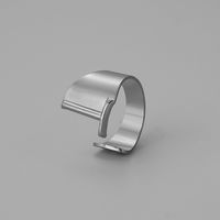 Ins Style Letter Titanium Steel Plating Open Ring sku image 18