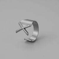 Ins Style Letter Titanium Steel Plating Open Ring sku image 22