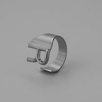 Ins Style Letter Titanium Steel Plating Open Ring sku image 16