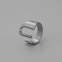 Ins Style Letter Titanium Steel Plating Open Ring sku image 19