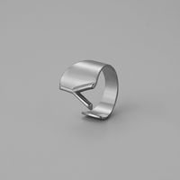 Ins Style Letter Titanium Steel Plating Open Ring sku image 23