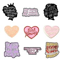 Fashion Letter Heart Shape Alloy Plating Unisex Brooches main image 4