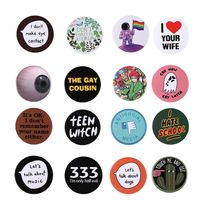 Retro Round Letter Ghost Alloy Plating Unisex Brooches main image 5