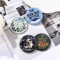 Retro Round Letter Ghost Alloy Plating Unisex Brooches main image 1