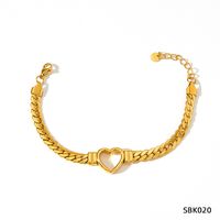Retro Heart Shape Stainless Steel Plating Necklace sku image 1