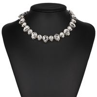 Mode Les Gouttelettes D'eau Alliage Strass Femmes Collier 1 Pièce main image 5