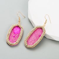 1 Pair Glam Retro Leopard Plating Inlay Pu Leather Alloy Rhinestones Gold Plated Drop Earrings main image 3