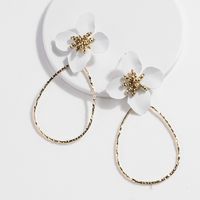 Fashion Flower Alloy Stoving Varnish Women's Drop Earrings 1 Pair main image 4