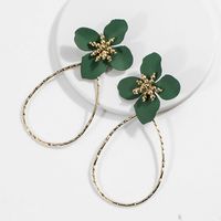 Fashion Flower Alloy Stoving Varnish Women's Drop Earrings 1 Pair main image 5