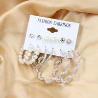 1 Set Fashion Triangle Heart Shape Butterfly Artificial Crystal Imitation Pearl Alloy Women's Earrings sku image 23
