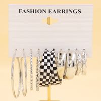 1 Set Simple Style Circle Heart Shape Butterfly Metal Plating Inlay Pearl Women's Earrings sku image 44