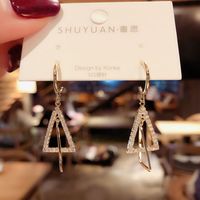 1 Pair Fashion Letter Square Heart Shape Inlay Imitation Pearl Alloy Artificial Gemstones Earrings sku image 41